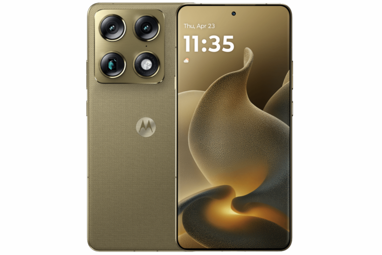 Motorola Signature smartphone showing front display and rear camera design