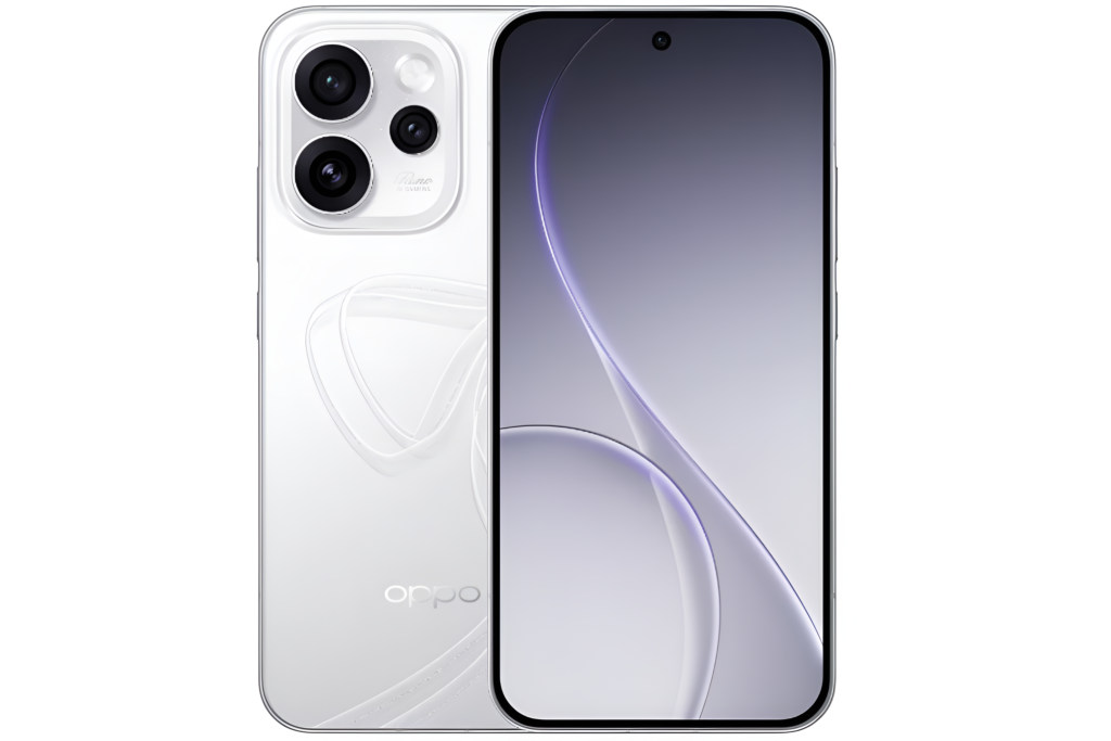 oppo reno 15 pro mini smartphone showing front display and rear camera design