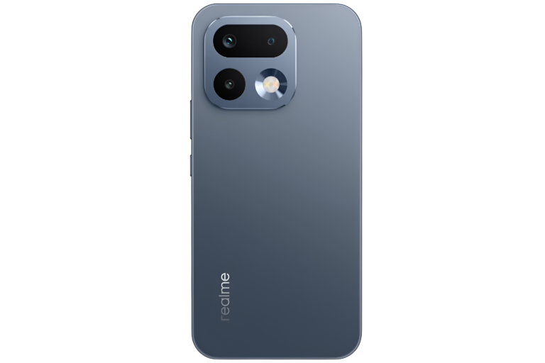 Realme16 Pro smartphone in grey colour variant showing rear design
