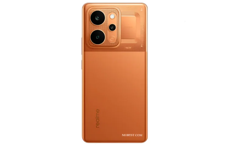 Realme P4 Power orange color rear design
